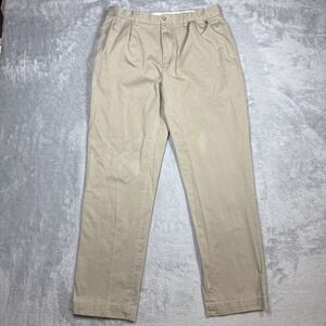 Vintage Polo Ralph Chino Ethan Pants Men 33X32 (Fits 33X31) Khaki Pleated 90s